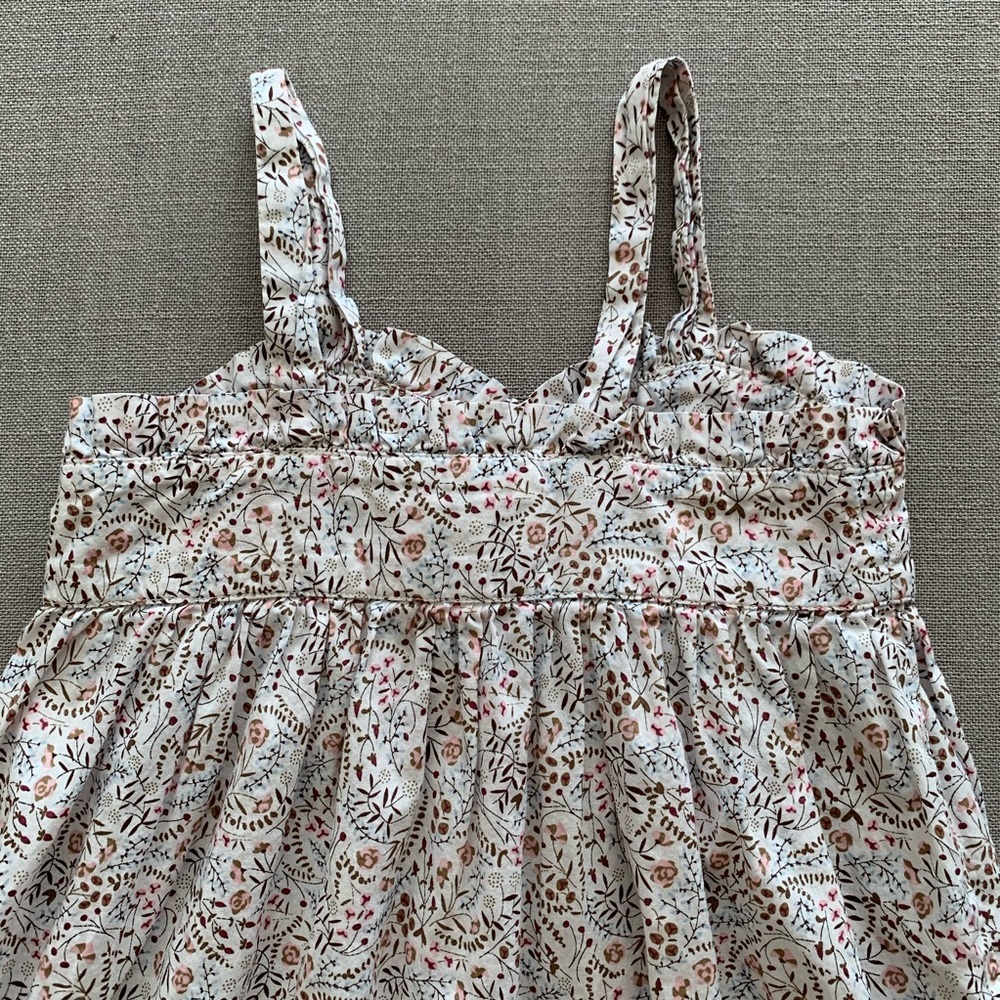 Lili Gaufrette French Girls Floral Cotton Dress 4A - Picture 6 of 8